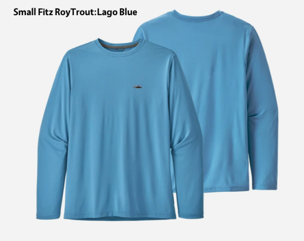 Patagonia LS Capilene Cool Daily Fish Graphic Tee Sketched Smallmouth Berlin Blue 52147 SRLA Patagonia LS Capilene Cool Daily Fish Graphic Tee Sketched Smallmouth Berlin Blue 52147 SRLA